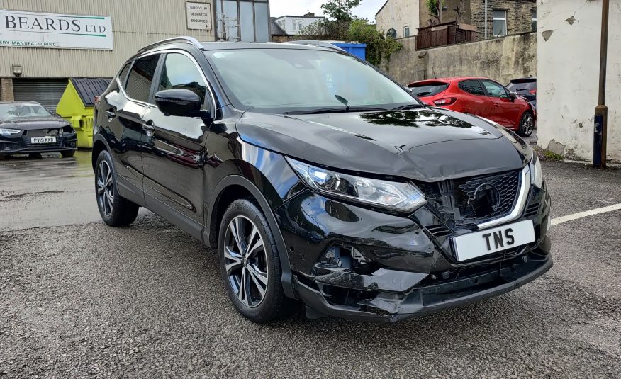 2019 NISSAN QASHQAI N-CONNECTA 1.3 DIG-T UNRECORDED DAMAGED SALVAGE