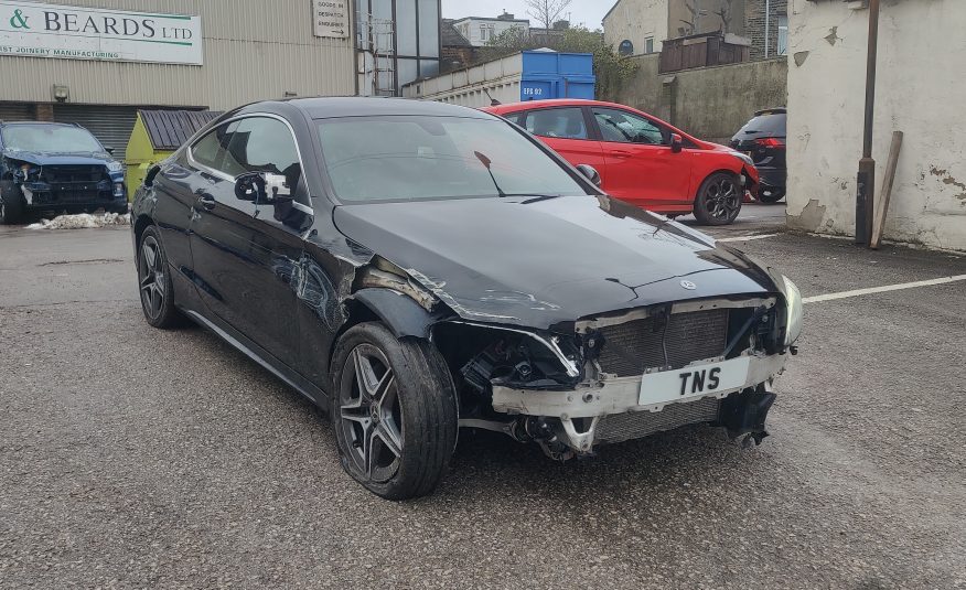 2018 68 MERCEDES C220D AMG LINE COUPE 9G TRONIC+ AUTO UNRECORDED DAMAGED SALVAGE