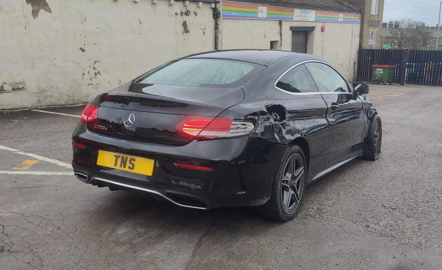 2018 68 MERCEDES C220D AMG LINE COUPE 9G TRONIC+ AUTO UNRECORDED DAMAGED SALVAGE