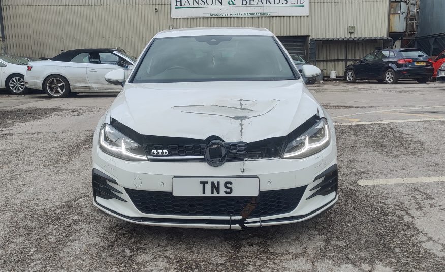 2019 19 VOLKSWAGEN GOLF GTD 2.0 TDI DSG AUTO UNRECORDED DAMAGED SALVAGE