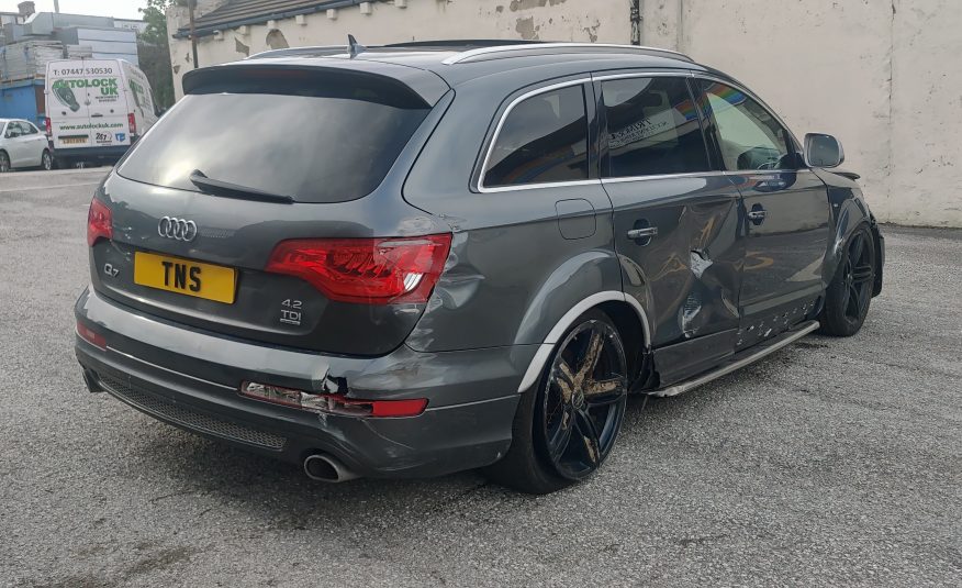 2013 AUDI Q7 4.2 TDI S LINE PLUS QUATTRO AUTO UNRECORDED DAMAGED SALVAGE