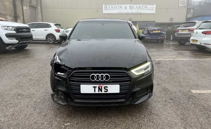 2017 17 AUDI A3 1.4 TFSI BLACK EDITION AUTO UNRECORDED DAMAGED SALVAGE