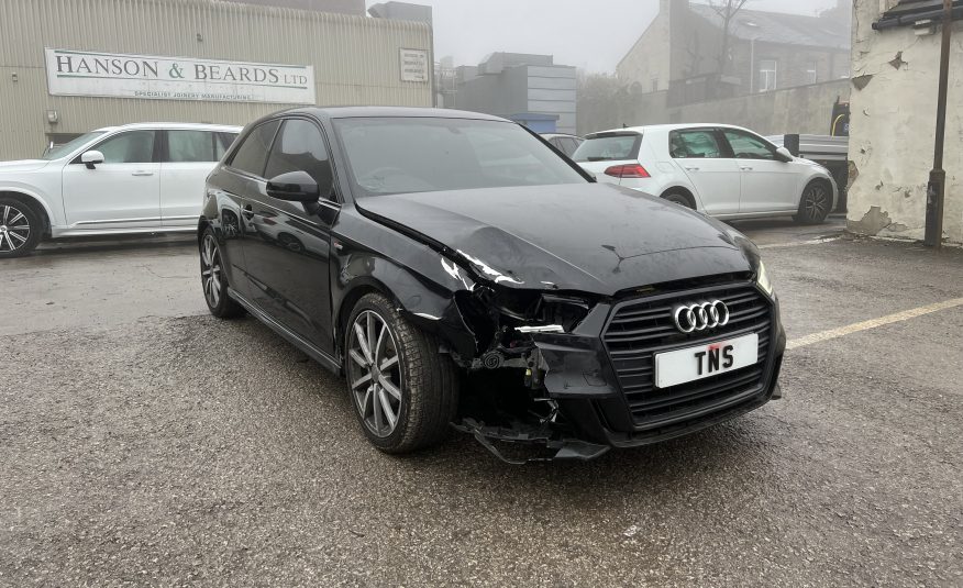 2017 17 AUDI A3 1.4 TFSI BLACK EDITION AUTO UNRECORDED DAMAGED SALVAGE