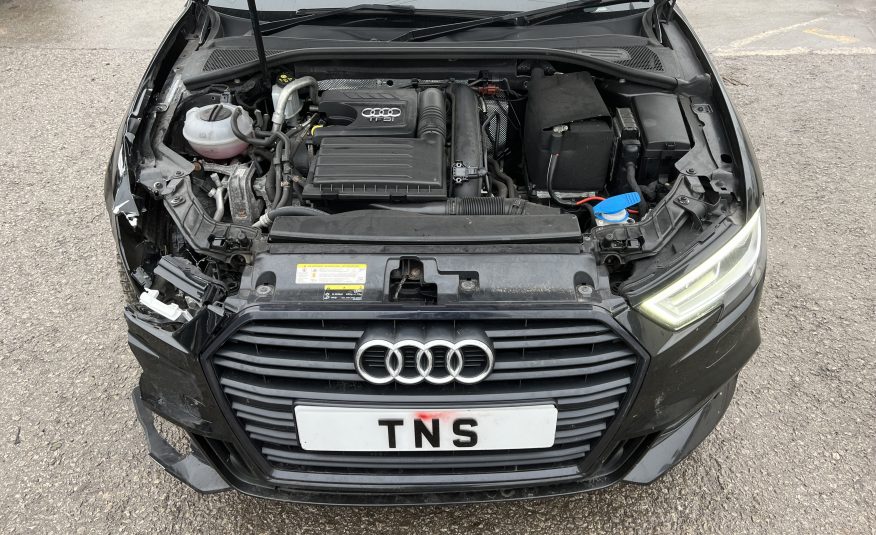 2017 17 AUDI A3 1.4 TFSI BLACK EDITION AUTO UNRECORDED DAMAGED SALVAGE