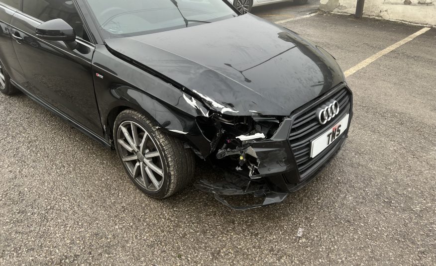 2017 17 AUDI A3 1.4 TFSI BLACK EDITION AUTO UNRECORDED DAMAGED SALVAGE