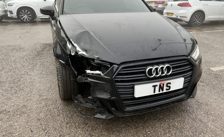 2017 17 AUDI A3 1.4 TFSI BLACK EDITION AUTO UNRECORDED DAMAGED SALVAGE