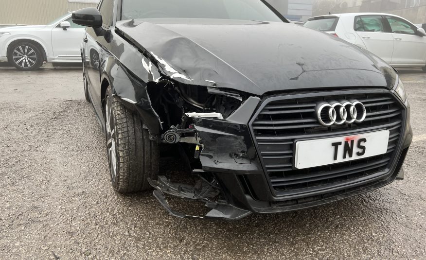 2017 17 AUDI A3 1.4 TFSI BLACK EDITION AUTO UNRECORDED DAMAGED SALVAGE