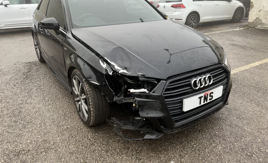 2017 17 AUDI A3 1.4 TFSI BLACK EDITION AUTO UNRECORDED DAMAGED SALVAGE