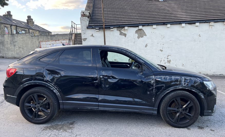 2020 70 AUDI Q3 1.5 TFSI CoD 35 S LINE SPORTBACK AUTO UNRECORDED DAMAGED SALVAGE