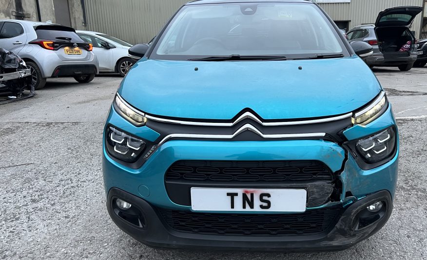 2022 CITROEN C3 1.5 BlueHDi SHINE PLUS UNRECORDED DAMAGED SALVAGE