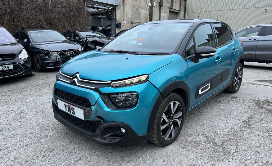 2022 CITROEN C3 1.5 BlueHDi SHINE PLUS UNRECORDED DAMAGED SALVAGE