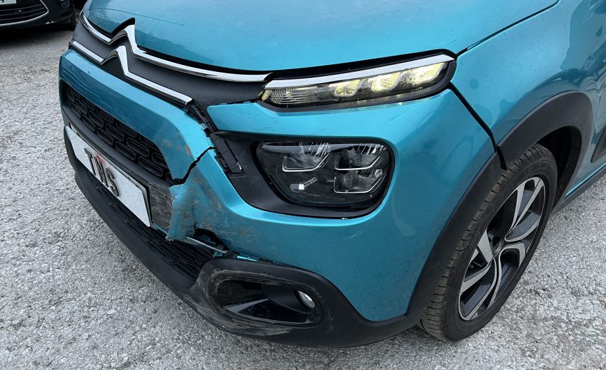 2022 CITROEN C3 1.5 BlueHDi SHINE PLUS UNRECORDED DAMAGED SALVAGE