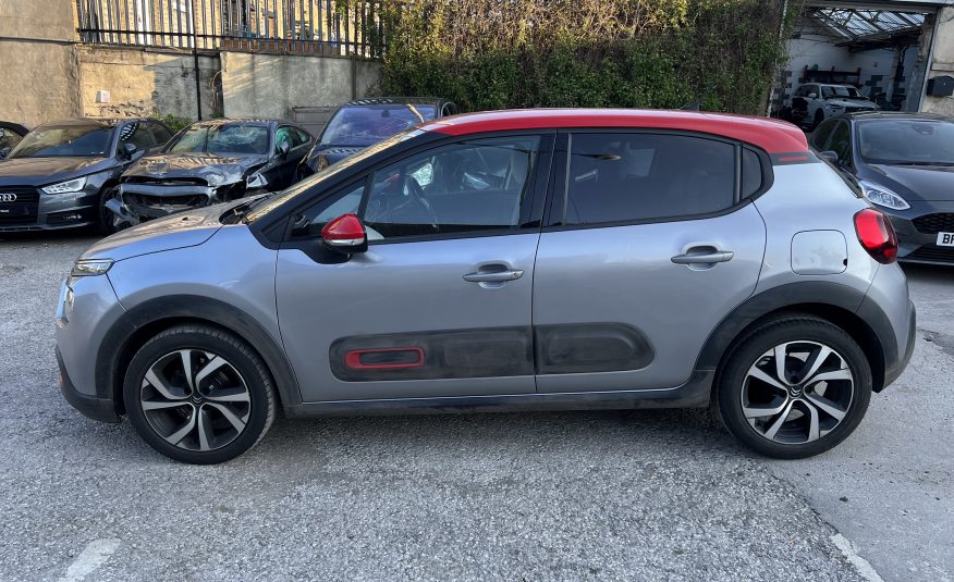 2021 21 CITROEN C3 1.2 PURETECH SHINE PLUS AUTO EURO 6 UNRECORDED DAMAGED SALVAGE