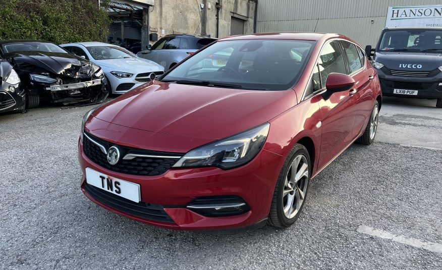 2021 21 VAUXHALL ASTRA 1.2 TURBO SRI EURO 6 UNRECORDED DAMAGED SALVAGE