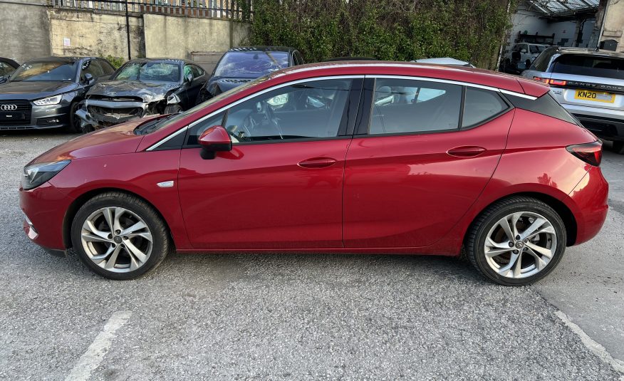 2021 21 VAUXHALL ASTRA 1.2 TURBO SRI EURO 6 UNRECORDED DAMAGED SALVAGE