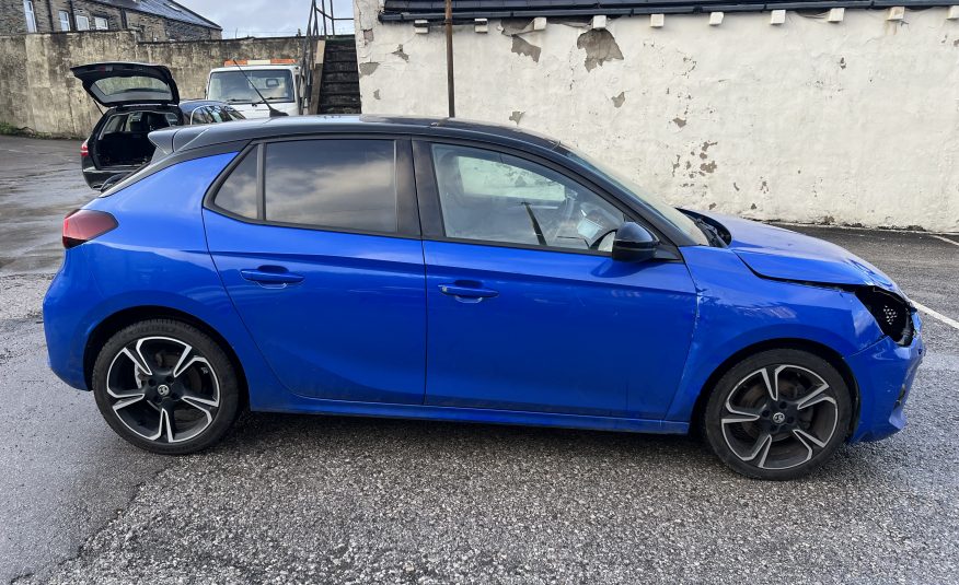 2021 VAUXHALL CORSA 1.2 TURBO SRI EURO 6 CAT S DAMAGED SALVAGE