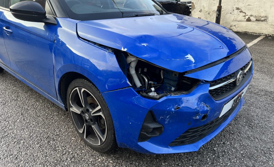 2021 VAUXHALL CORSA 1.2 TURBO SRI EURO 6 CAT S DAMAGED SALVAGE